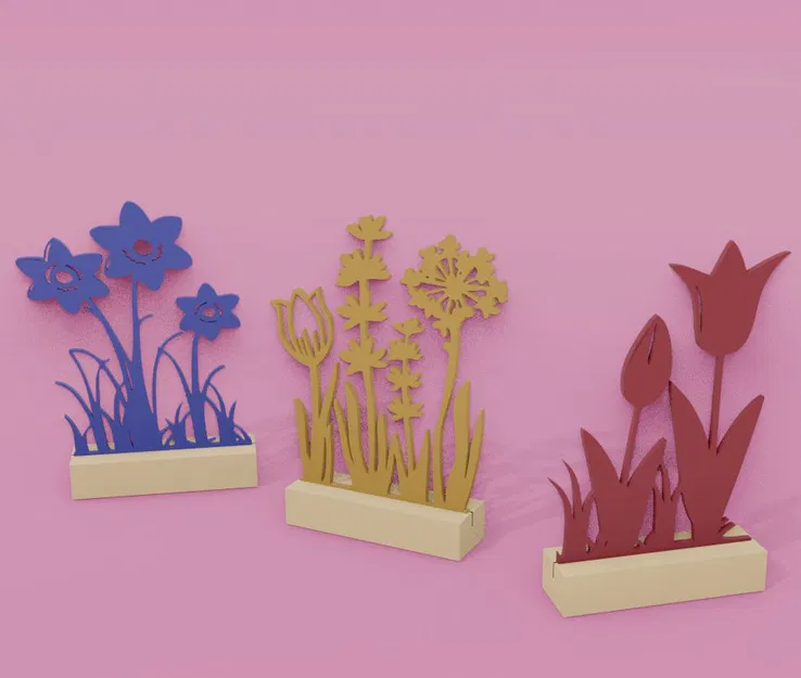 Mô hình trang trí cửa sổ hình hoa 3D tinh tế và dễ thương - Image 8