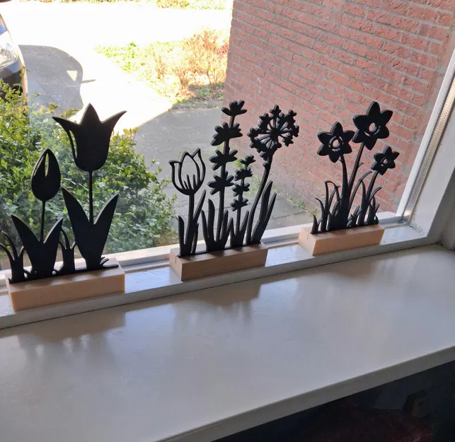 Mô hình trang trí cửa sổ hình hoa 3D tinh tế và dễ thương - Image 9