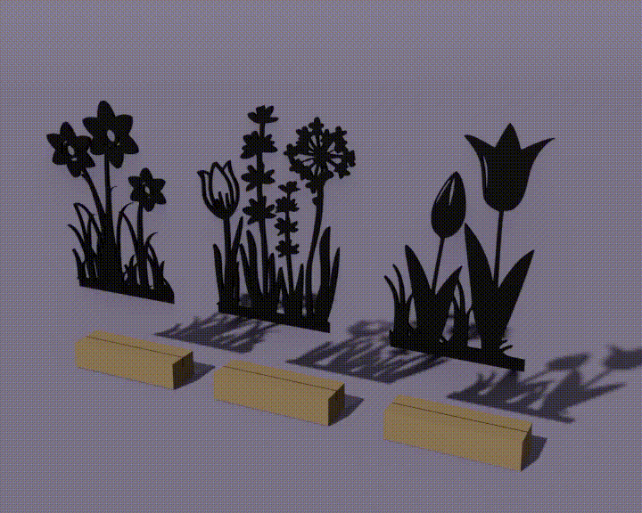 Mô hình trang trí cửa sổ hình hoa 3D tinh tế và dễ thương - Image 11