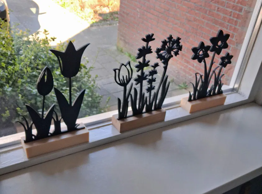 Mô hình trang trí cửa sổ hình hoa 3D tinh tế và dễ thương - Image 13