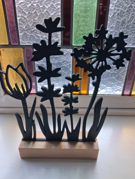 Mô hình trang trí cửa sổ hình hoa 3D tinh tế và dễ thương - Image 15