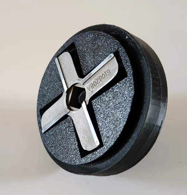 Tay cầm mài mặt sàng và lưỡi dao máy xay thịt cỡ #8 - Image 5