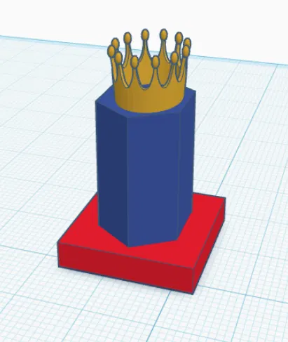 Mô hình quân Vua (King) trong cờ vua - File in 3D chất lượng - Image 1