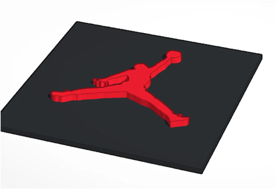 Mô hình 3D logo Air Jordan phong cách trang trí cực chất - Image 1