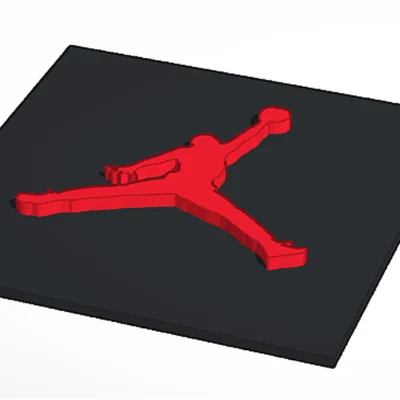 Mô hình 3D logo Air Jordan phong cách trang trí cực chất