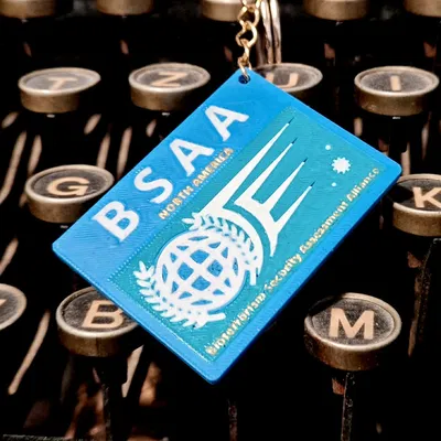 Móc khóa huy hiệu BSAA từ Resident Evil - File in 3D chi tiết