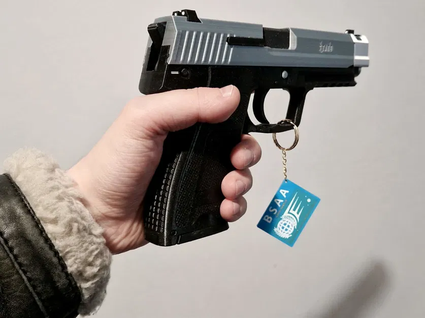 Móc khóa huy hiệu BSAA từ Resident Evil - File in 3D chi tiết - Image 3