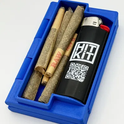 Tokédex - Hộp đựng thuốc lá/joint và bật lửa dạng vỏ sò