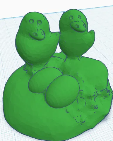 Mô hình 3D ổ vịt con đáng yêu (Cute Duckling Nest) để bàn - Image 1