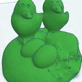 Mô hình 3D ổ vịt con đáng yêu (Cute Duckling Nest) để bàn - Thumbnail 1