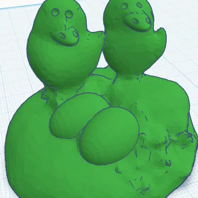 Mô hình 3D ổ vịt con đáng yêu (Cute Duckling Nest) để bàn