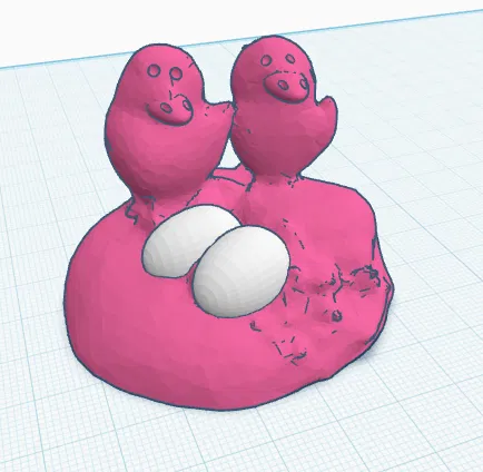 Mô hình 3D ổ vịt con đáng yêu (Cute Duckling Nest) để bàn - Image 2