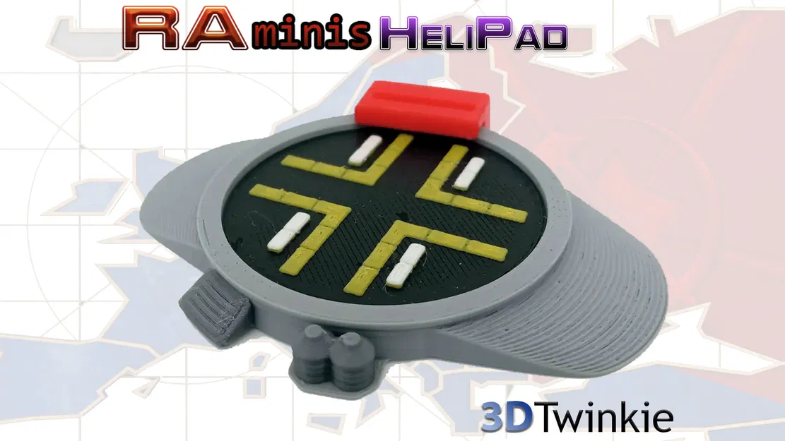 Đế mô hình Helipad (Sân bay trực thăng) - Cảm hứng từ Command & Conquer: Red Alert - Image 1