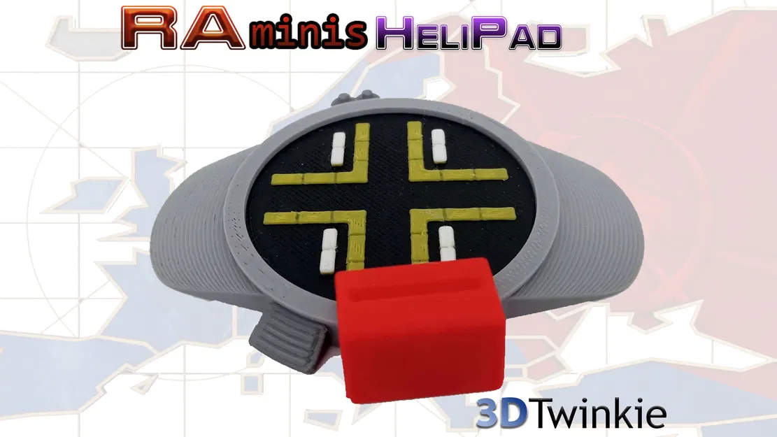 Đế mô hình Helipad (Sân bay trực thăng) - Cảm hứng từ Command & Conquer: Red Alert - Image 2
