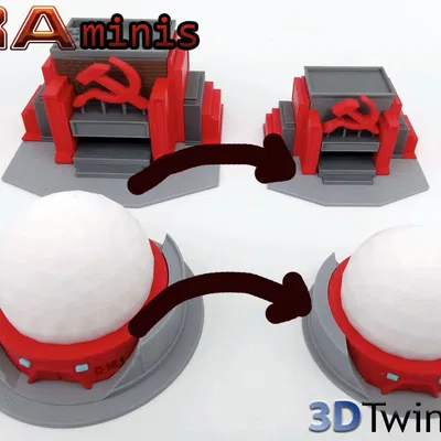 Đế mô hình Helipad (Sân bay trực thăng) - Cảm hứng từ Command & Conquer: Red Alert