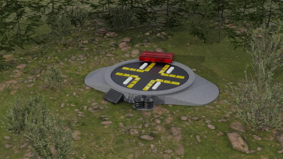Đế mô hình Helipad (Sân bay trực thăng) - Cảm hứng từ Command & Conquer: Red Alert - Image 4