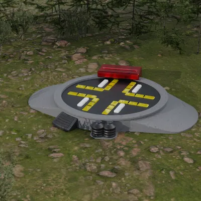 Đế mô hình Helipad (Sân bay trực thăng) - Cảm hứng từ Command & Conquer: Red Alert