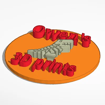 Biển tên cá nhân Owens 3D Prints - Tệp in 3D độc đáo