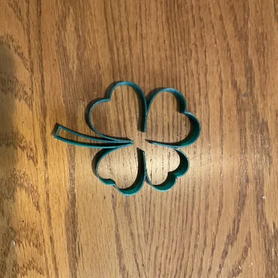 Khuôn cắt bánh quy hình cỏ 4 lá may mắn in 3D (Shamrock Cookie Cutter)