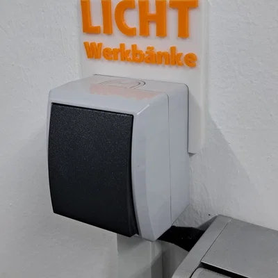 Bảng tên gắn công tắc đèn - Giải pháp đánh dấu thông minh