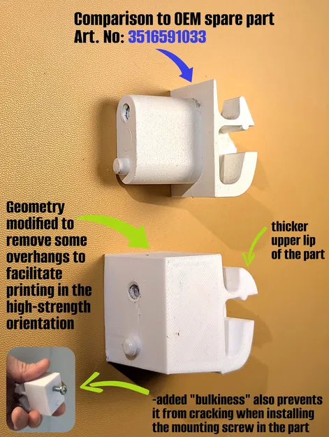 Bát treo tủ sấy Electrolux/AEG (Loại chắc chắn) - Image 4