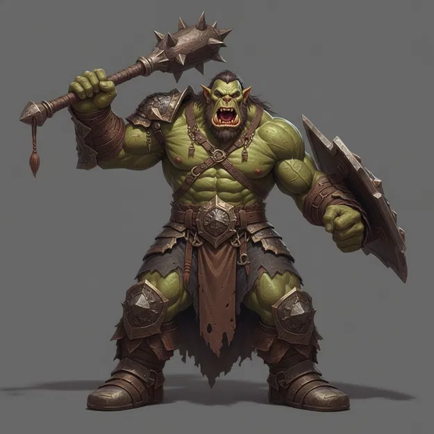 Mô hình Chiến binh Ork dũng mãnh (Ork Warrior 2) cho in 3D - Image 1