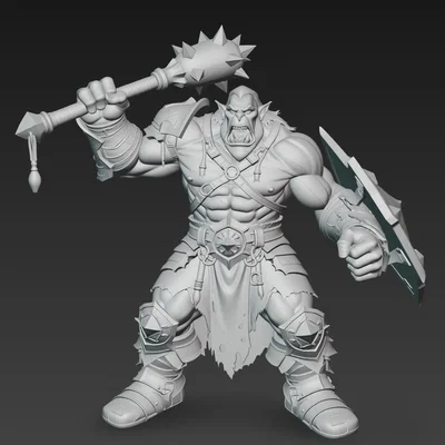 Mô hình Chiến binh Ork dũng mãnh (Ork Warrior 2) cho in 3D