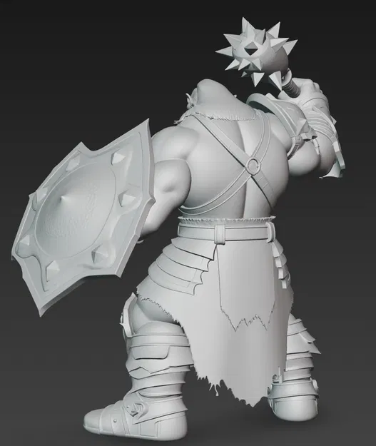Mô hình Chiến binh Ork dũng mãnh (Ork Warrior 2) cho in 3D - Image 3