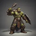 Mô hình chiến binh Ork (Ork Warrior 3) in 3D phong cách Dark Fantasy - Thumbnail 1