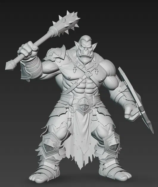 Mô hình chiến binh Ork (Ork Warrior 3) in 3D phong cách Dark Fantasy - Image 2