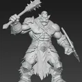 Mô hình chiến binh Ork (Ork Warrior 3) in 3D phong cách Dark Fantasy - Thumbnail 2