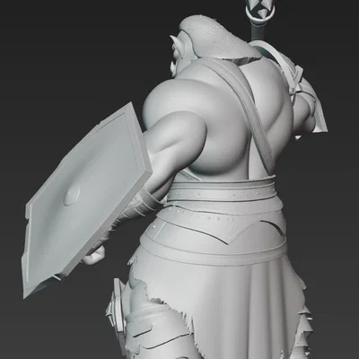 Mô hình chiến binh Ork (Ork Warrior 3) in 3D phong cách Dark Fantasy