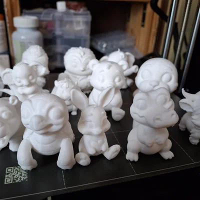 Bộ sưu tập mô hình thú nhỏ 3D dễ thương