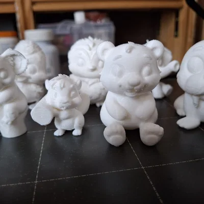 Bộ sưu tập mô hình thú nhỏ 3D dễ thương