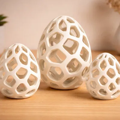 Mô hình quả trứng Phục sinh với thiết kế lưới hữu cơ in 3D đẹp mắt