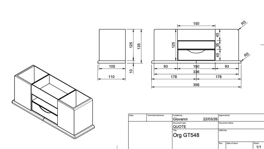 Khay để bàn đa năng ORGANIZER GT548: Sắp xếp bàn làm việc ngăn nắp - Image 6