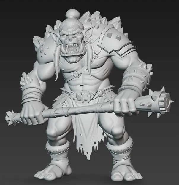 Mô hình chiến binh Mountain Ork dũng mãnh cho in 3D - Image 2