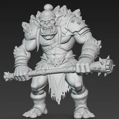 Mô hình chiến binh Mountain Ork dũng mãnh cho in 3D