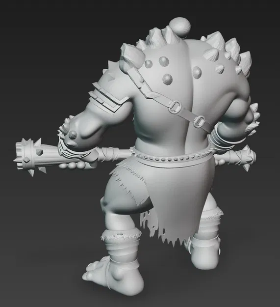 Mô hình chiến binh Mountain Ork dũng mãnh cho in 3D - Image 3