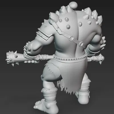 Mô hình chiến binh Mountain Ork dũng mãnh cho in 3D