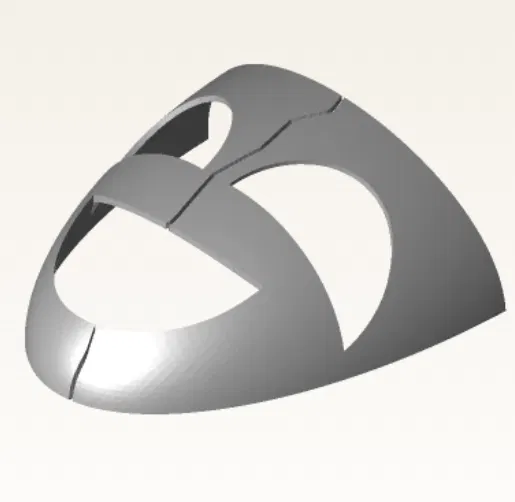 Mô hình in 3D mặt nạ hài kịch bị vỡ của Gangle (TADC) - Image 1