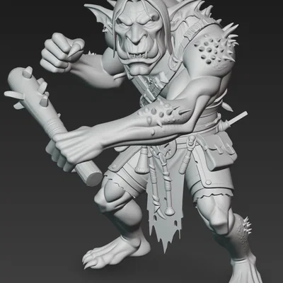 Mô hình Mountain Ork 2: Chiến binh Orc núi dũng mãnh in 3D