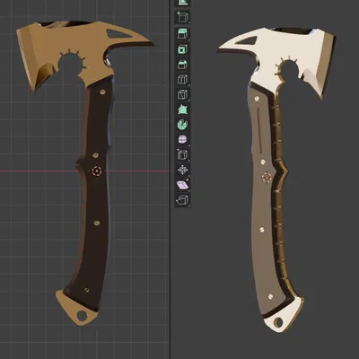 Mô hình 3D Rìu chiến Leon trong Resident Evil 9 Requiem