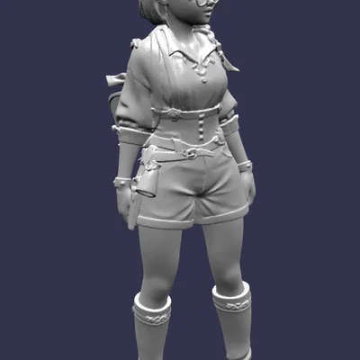 Mô hình 3D nhân vật Shai phong cách game fantasy cực đẹp