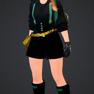 Mô hình 3D nhân vật Shai phong cách game fantasy cực đẹp