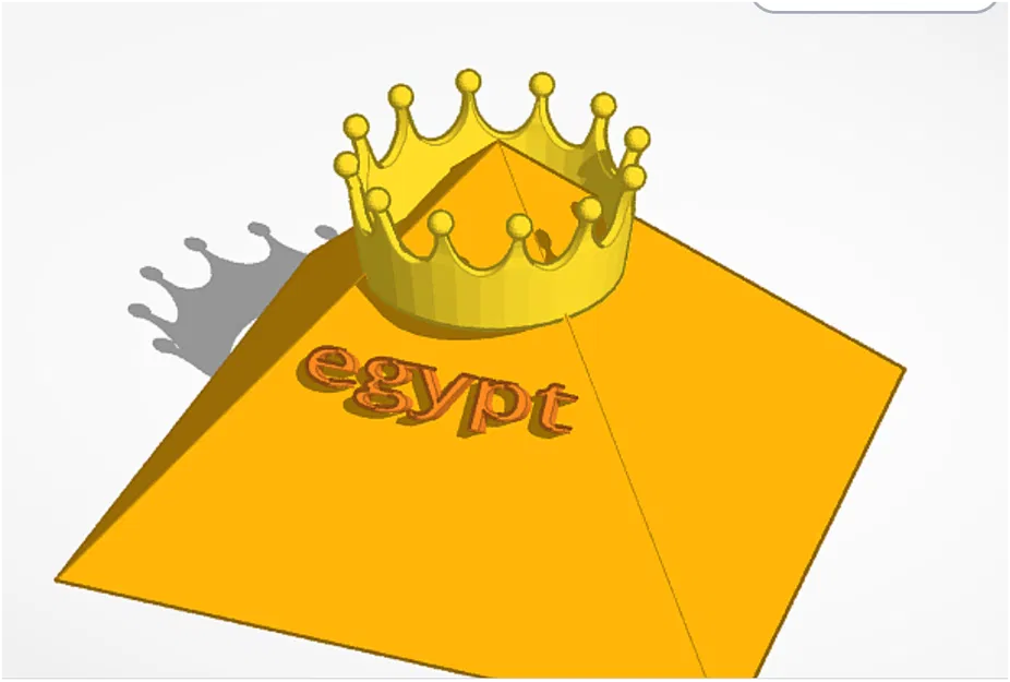 Mô hình kim tự tháp Ai Cập kèm vương miện độc đáo cho in 3D - Image 1