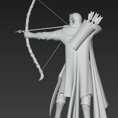 Mô hình 3D Elven Archer 1 - Cung thủ Elf huyền thoại