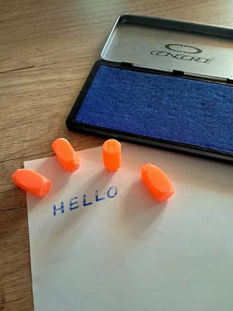 Bộ con dấu chữ cái và số in 3D - Alphabeth stamps Segoe Print - Image 1