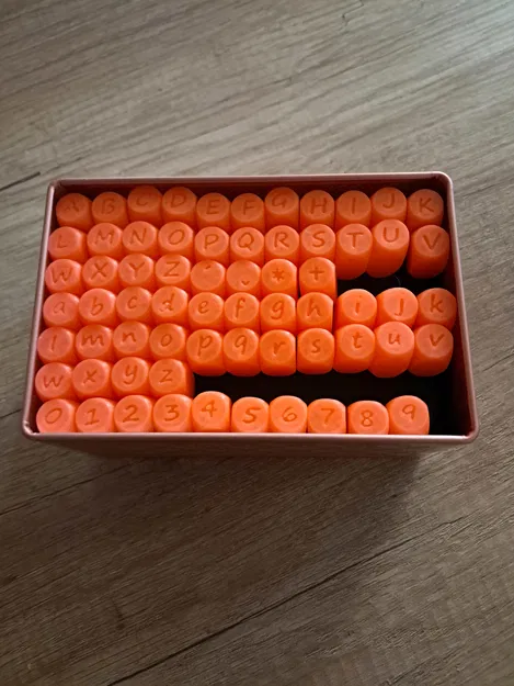 Bộ con dấu chữ cái và số in 3D - Alphabeth stamps Segoe Print - Image 3