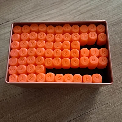 Bộ con dấu chữ cái và số in 3D - Alphabeth stamps Segoe Print